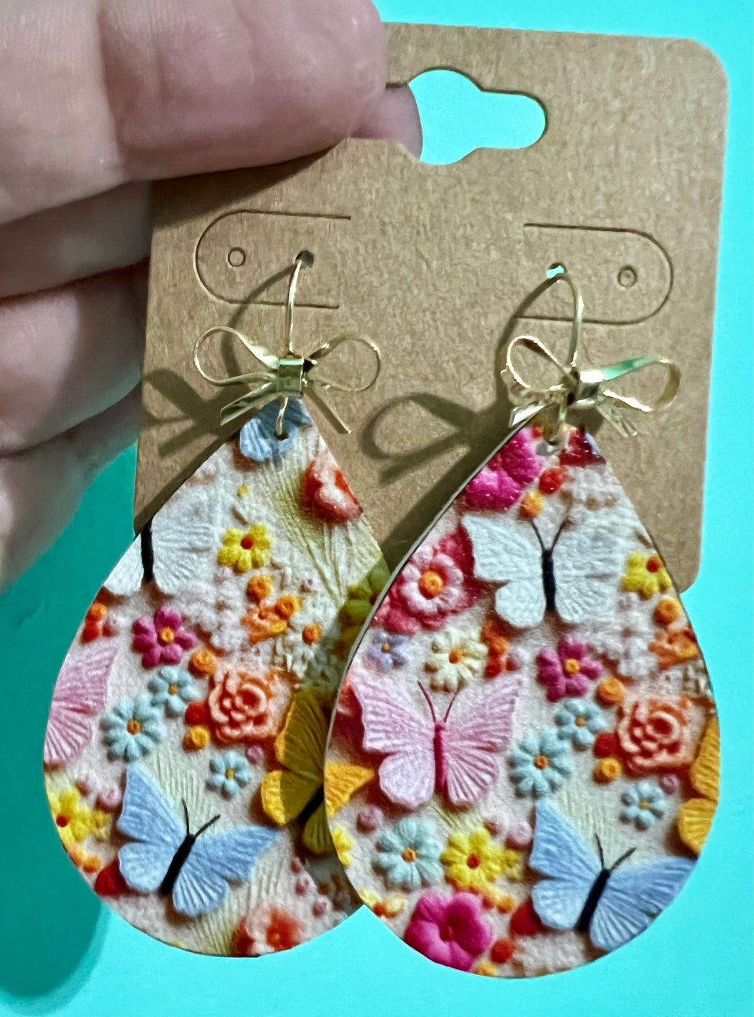 Spring Bright Leather Earrings