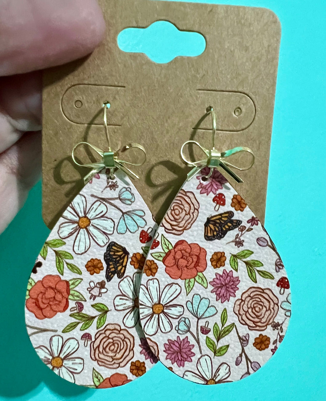 Fairies and Flutterby Leather Earrings