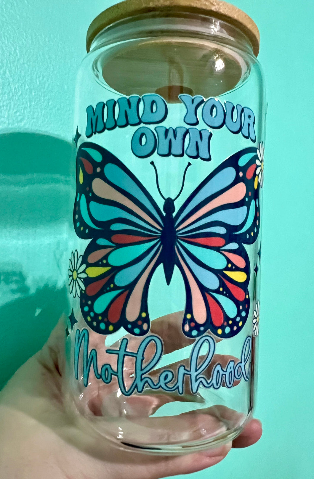 Mind Your Own Motherhood Club Glass Can