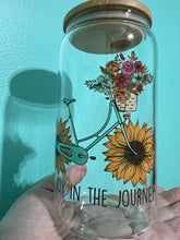 Load image into Gallery viewer, Sunflower Bicycle Glass Can
