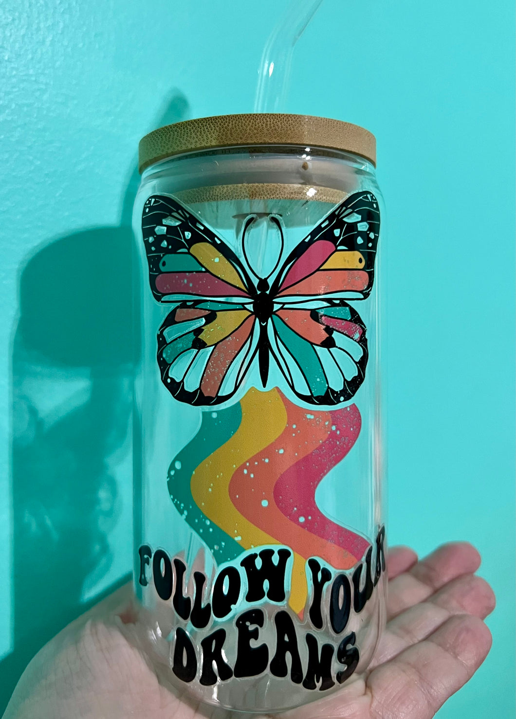 Follow Your Dreams Glass Can