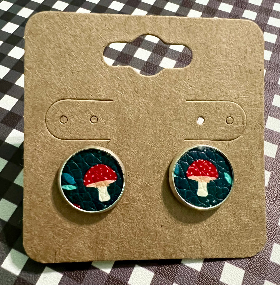 Mushrooms Stud Earrings