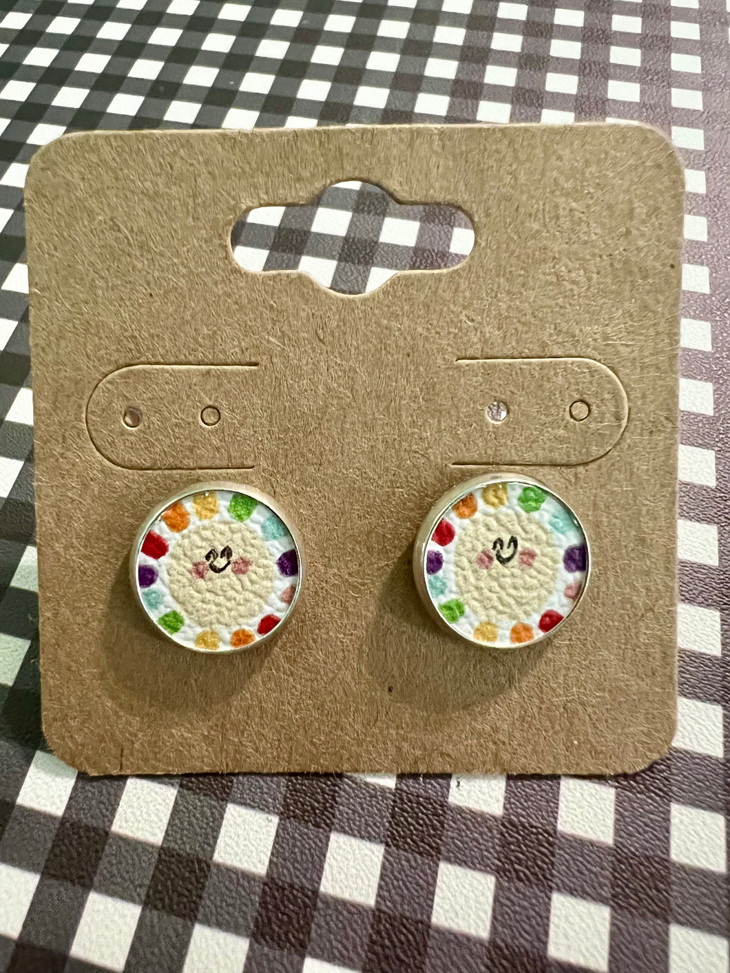 Rainbow Shine Stud Earrings