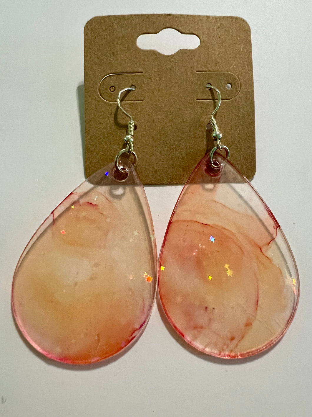 Orange Cream Acrylic Earrings