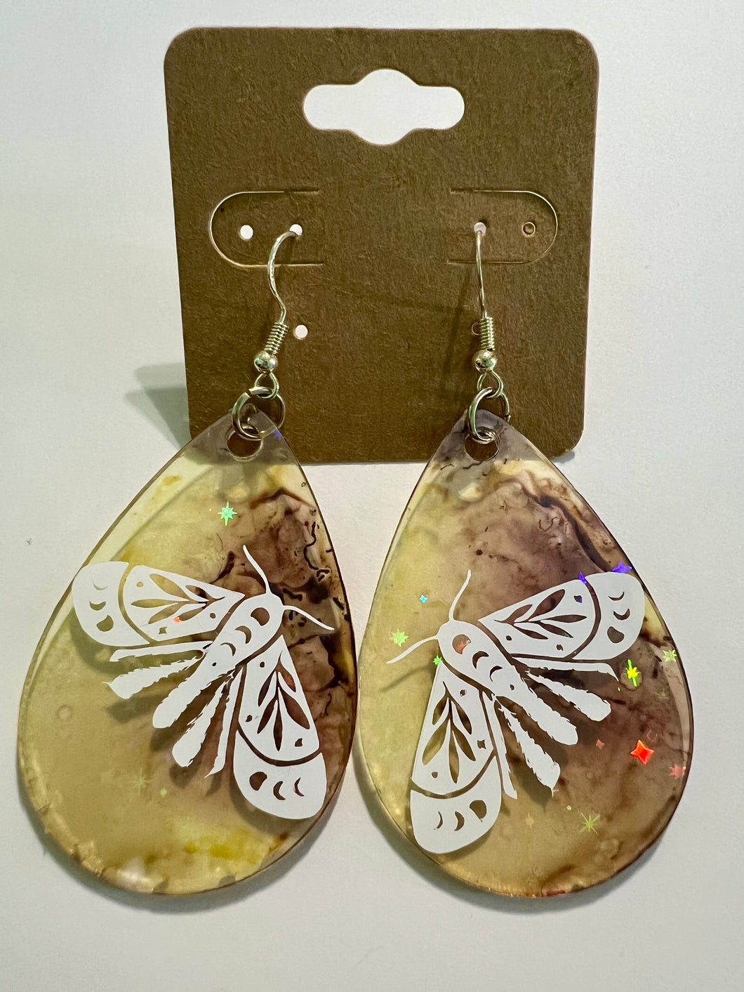 Moth Acrylic Earrings