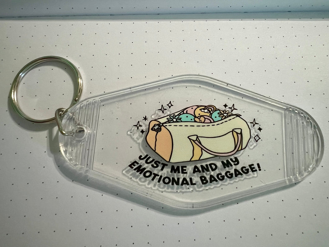 Clear Emotional Baggage Keychain