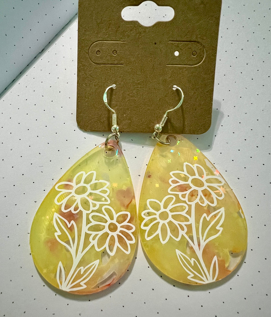 Sunny Floral Acrylic Earrings