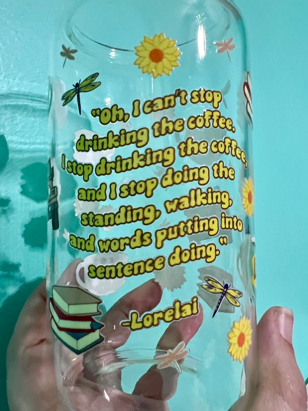 Can't Stop the Coffee Glass Can