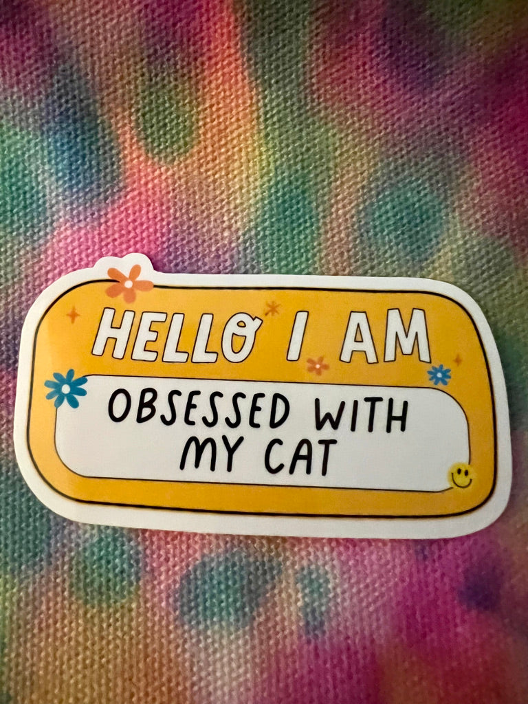 Cat Obsessed Sticker