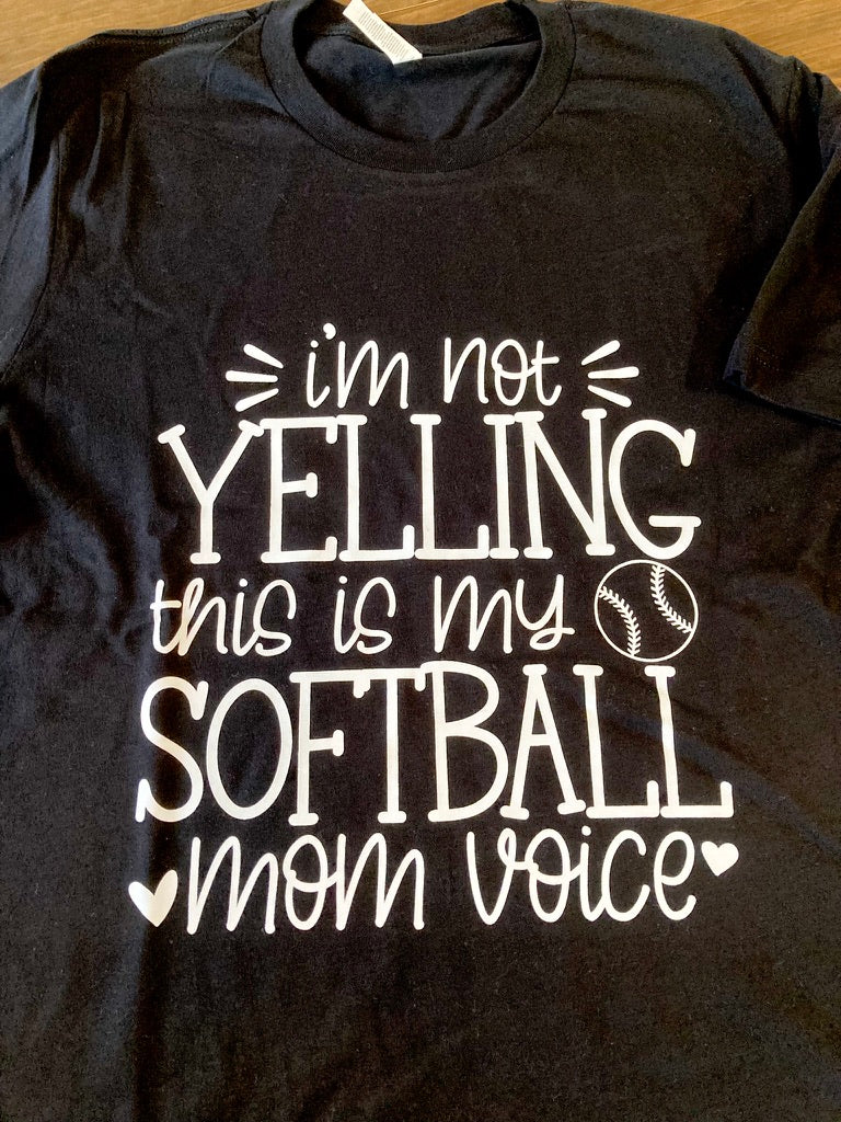 Softball Mom Voice Tshirt