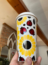 Load image into Gallery viewer, Sunflower &amp; Ladybugs Hot Cup
