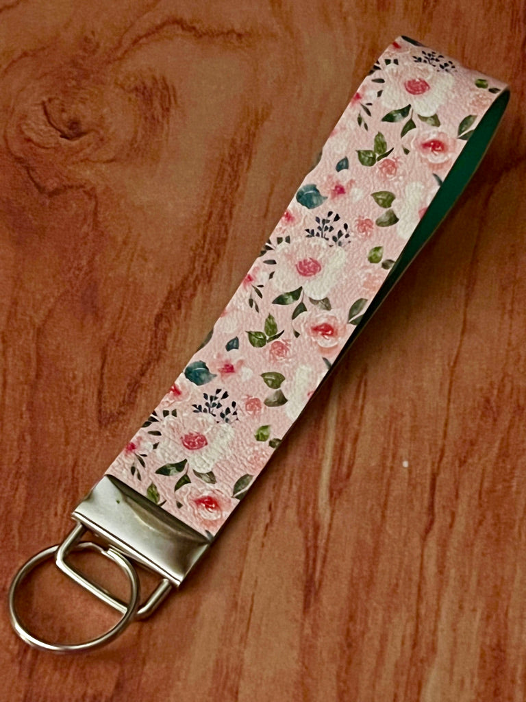 Pink Floral Keychain