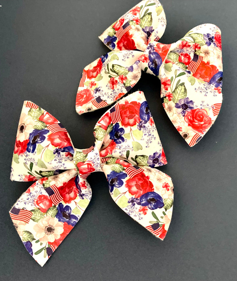 Star Spangled Floral Bow Set