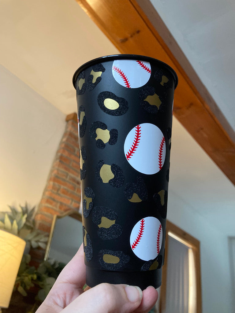 Baseball Leopard Cold Cup