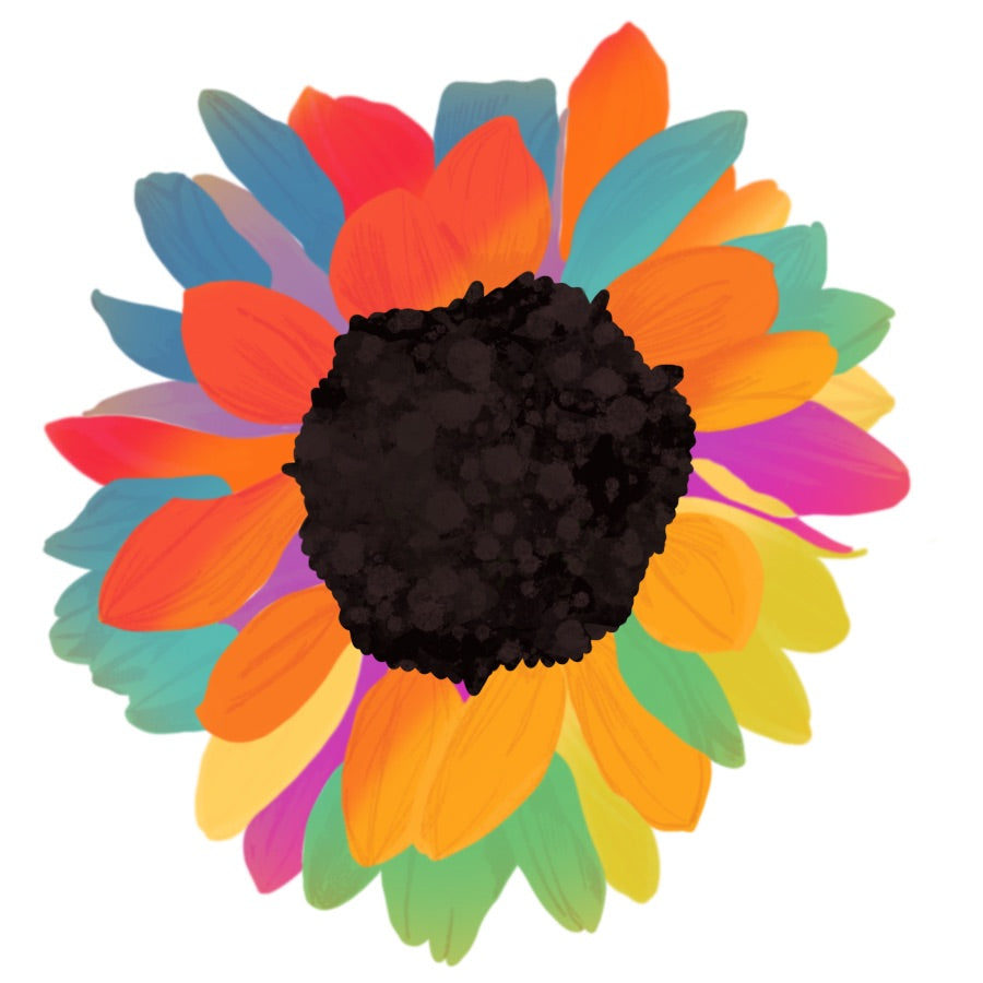 Rainbow Sunflower Sticker