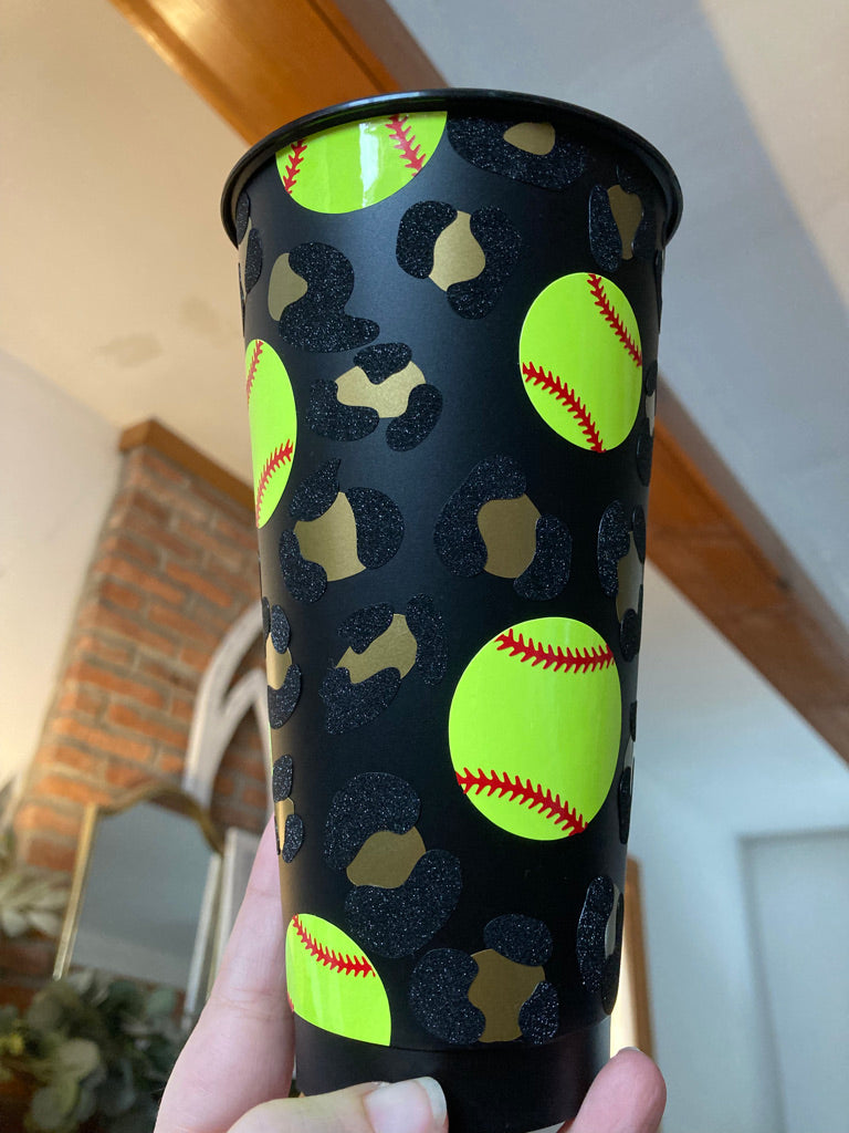 Softball Leopard Cold Cup