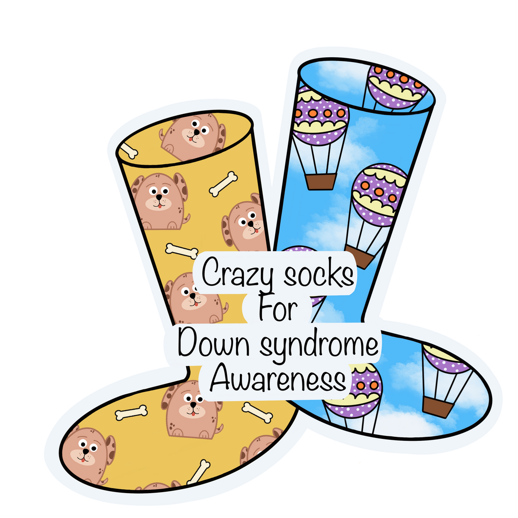 Crazy Socks for Down Syndrome Awareness Magnet