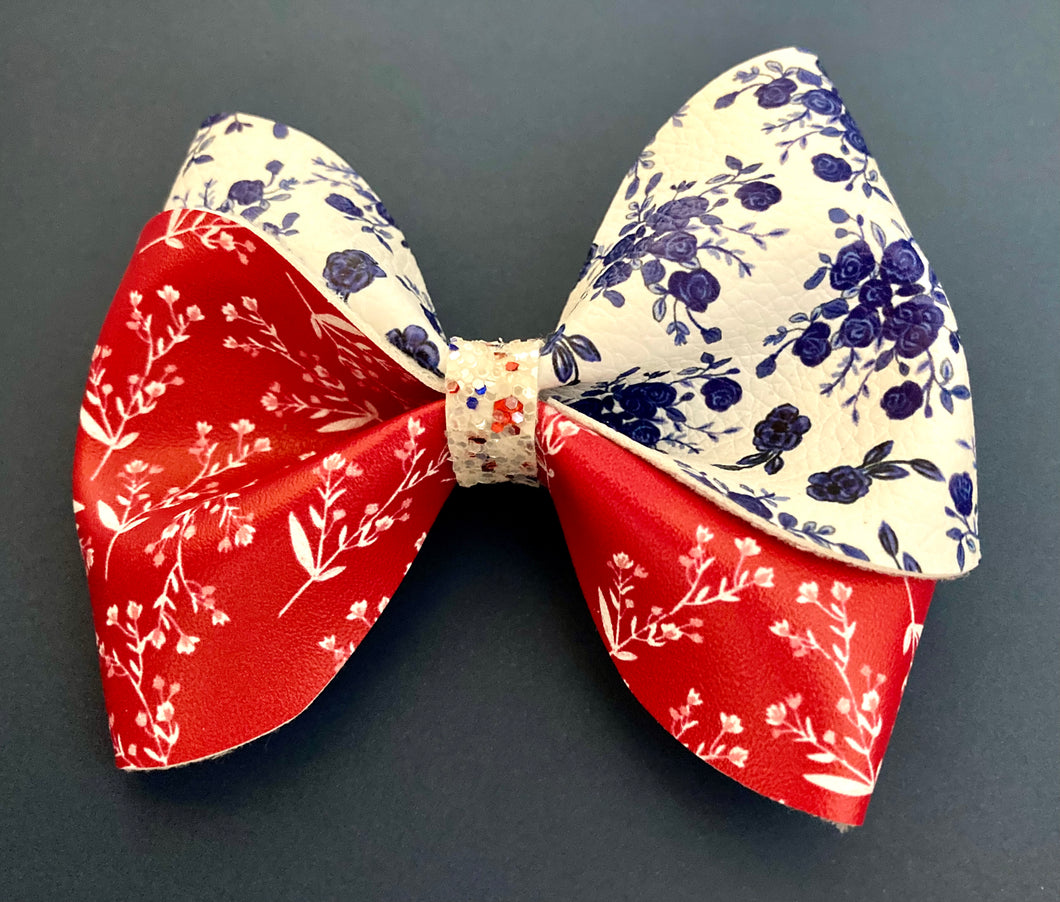 Red, Twist, and Blue Big Bow