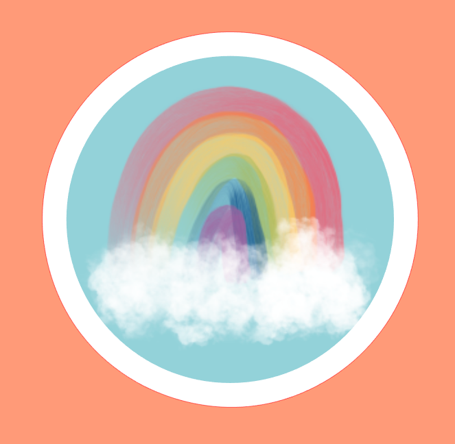 Round Rainbow Sticker