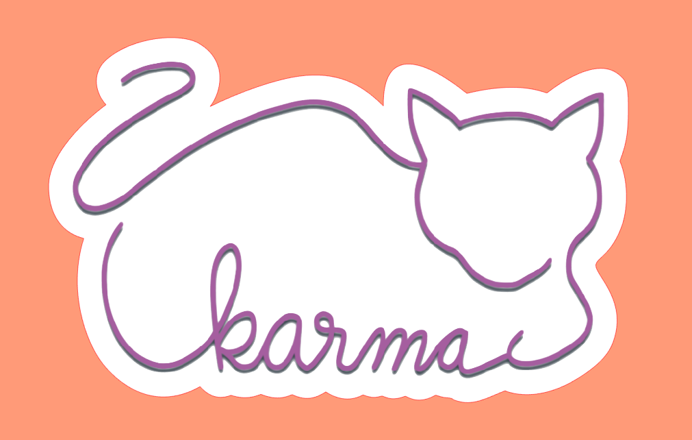 Karma Cat Sticker