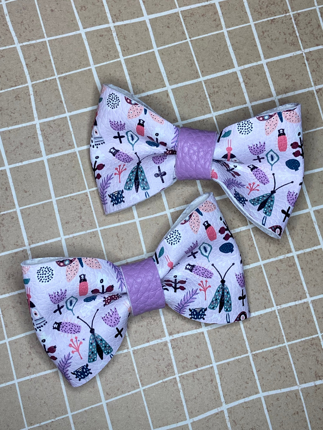 Purple Cute Buggy Bow Set