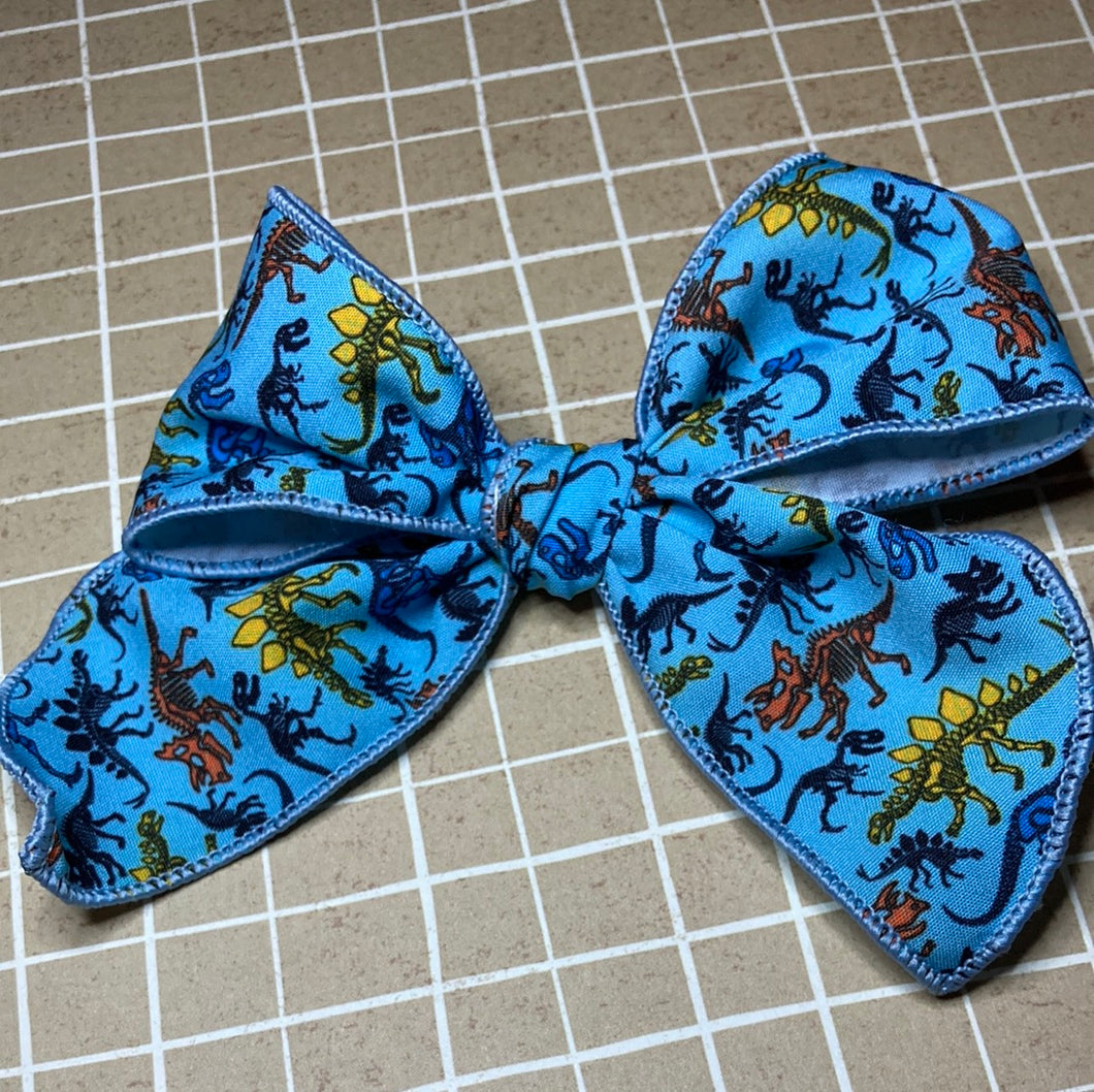 Dino Fossil Fabric Bow